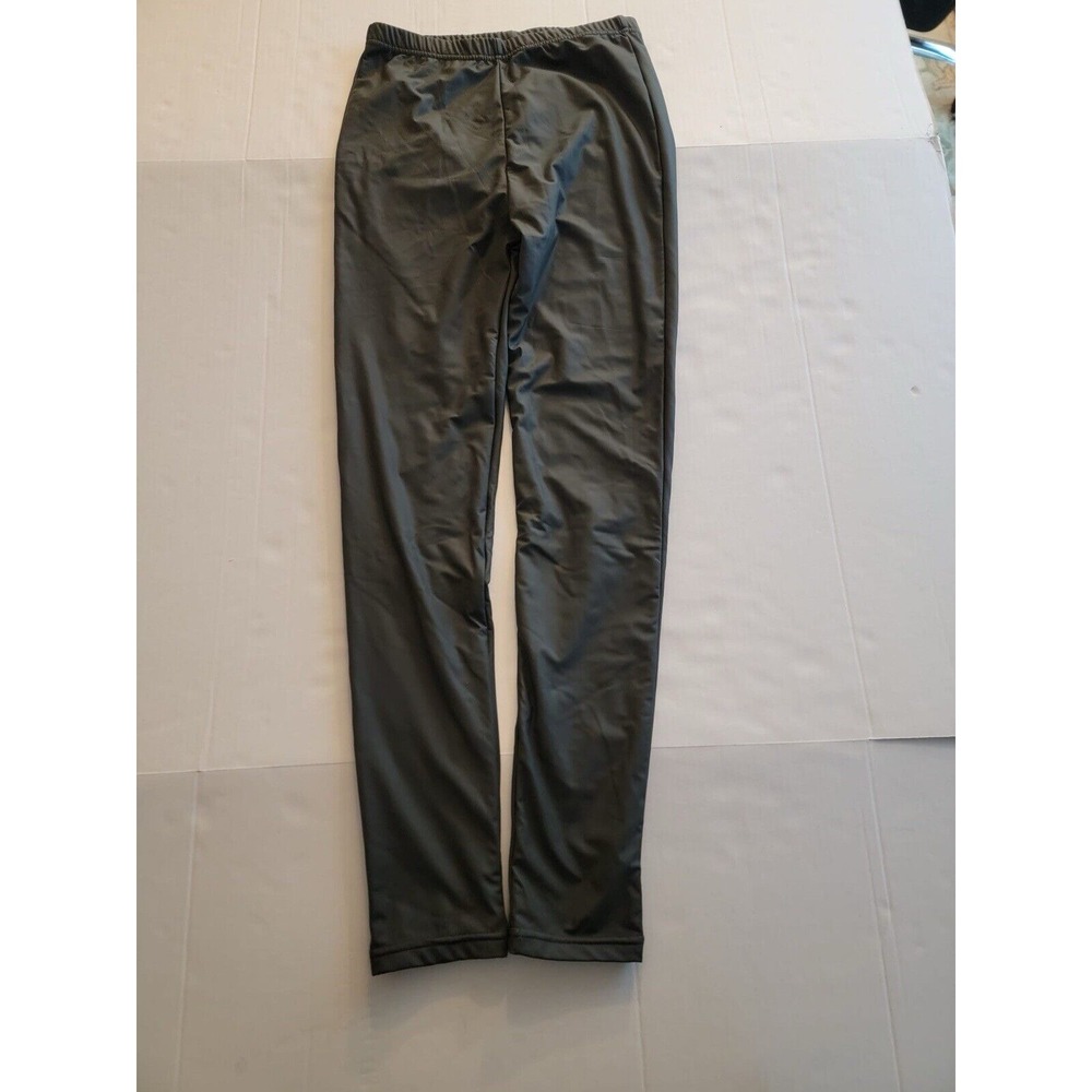 Plush Stay Warm & Stylish Womens Green Pull On Soft Fleece Inner‎ Pants Size XS